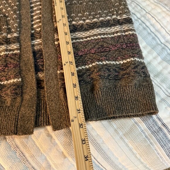 Abercrombie & Fitch Fair Isle Cashmere Blend Knit Cardigan Sweater Womens Small - Picture 8 of 8